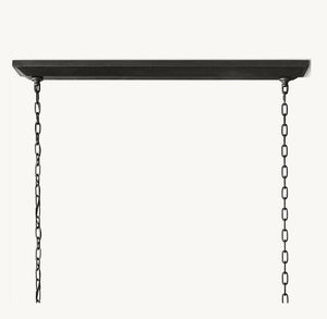 19TH C. ENGLISH OPENWORK RECTANGULAR CHANDELIER 72" - Zonesus