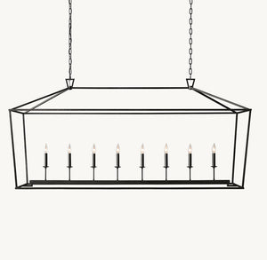 19TH C. ENGLISH OPENWORK RECTANGULAR CHANDELIER 72" - Zonesus