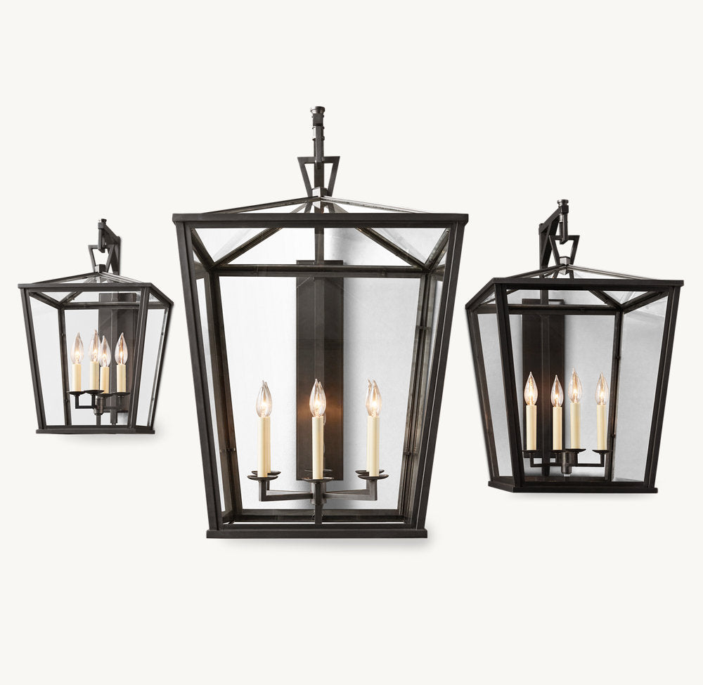 19TH C. ENGLISH OPENWORK OUTDOOR SCONCE 22" - Zonesus