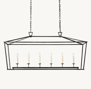 19TH C. ENGLISH OPENWORK RECTANGULAR CHANDELIER 54" - Zonesus