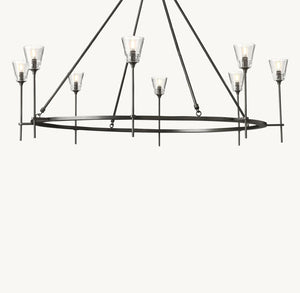 Torche De Verre Round Chandelier 58" - Zonesus