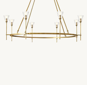 Torche De Verre Round Chandelier 58" - Zonesus