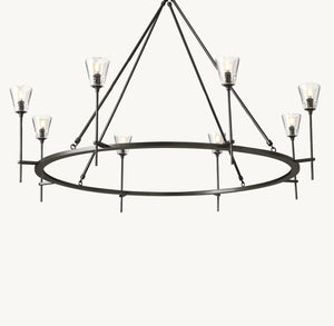 Torche De Verre Round Chandelier 58" - Zonesus