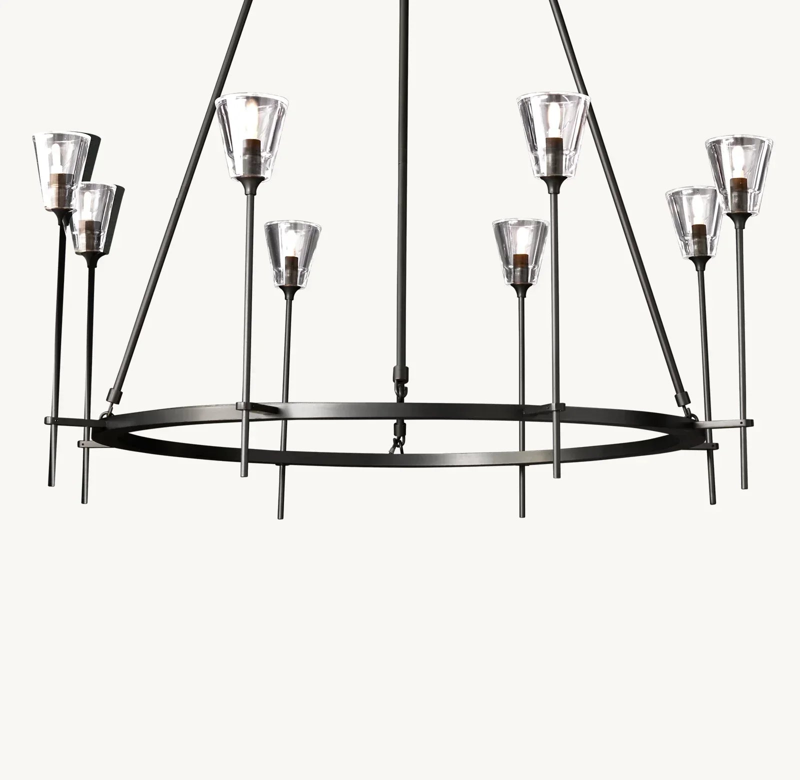 Torche De Verre Round Chandelier 46" - Zonesus