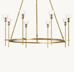 Torche De Verre Round Chandelier 46" - Zonesus