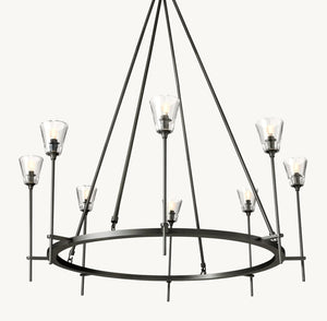 Torche De Verre Round Chandelier 46" - Zonesus