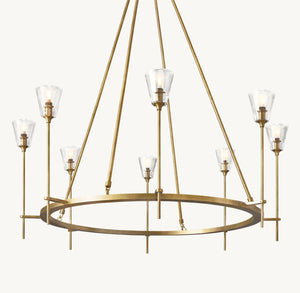 Torche De Verre Round Chandelier 46" - Zonesus