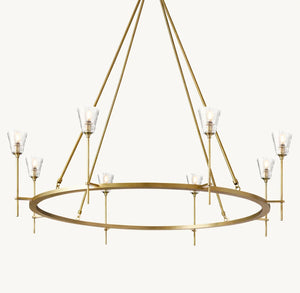 Torche De Verre Round Chandelier 58" - Zonesus