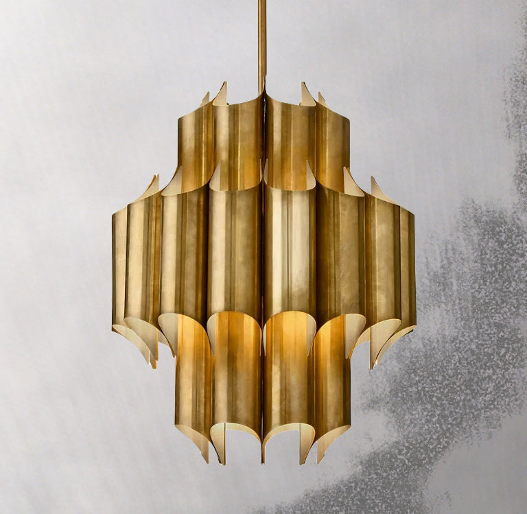 Catherine Brass Chandelier Pendant 24" - Zonesus