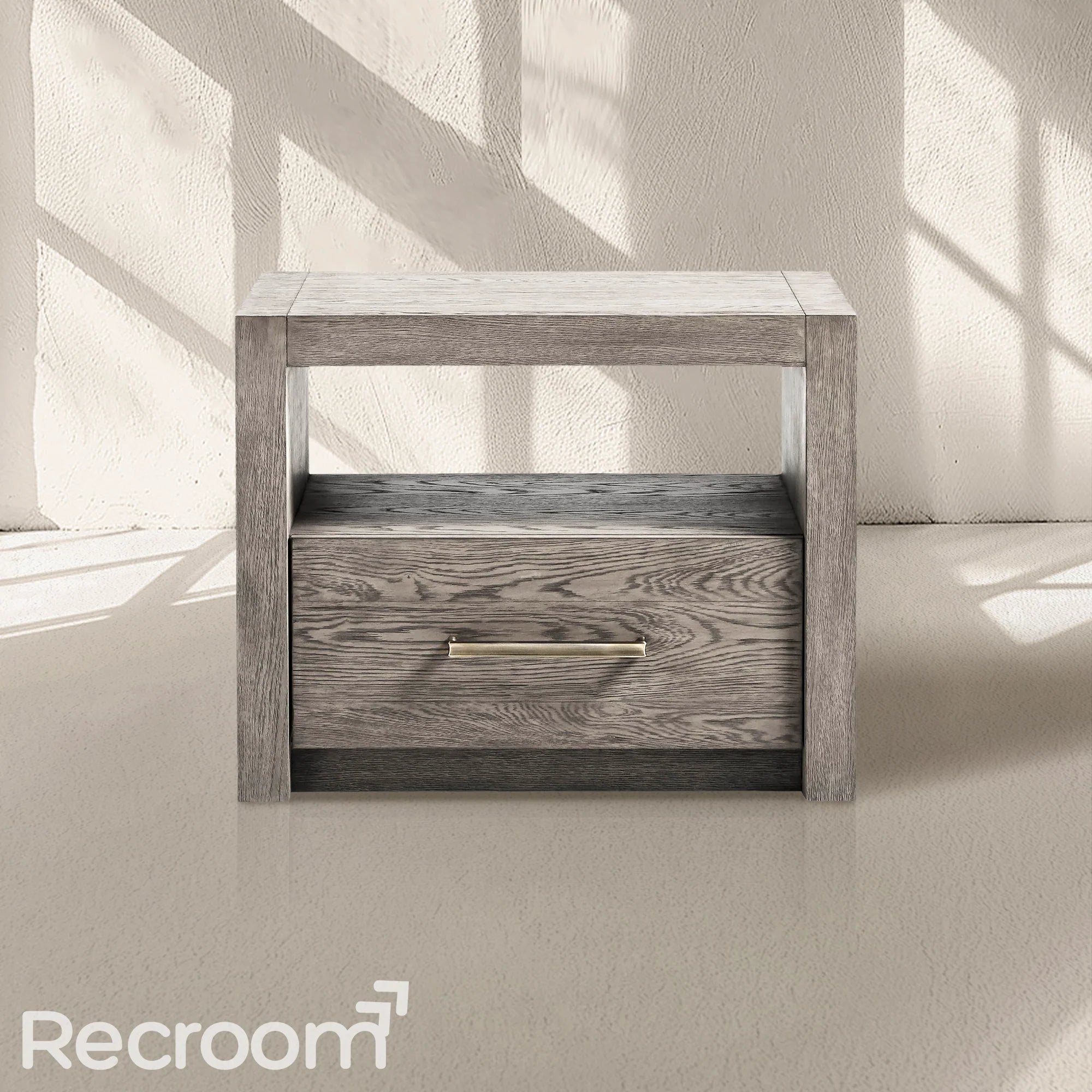 Bood Open Nightstand in Salvaged Grey - Zonesus