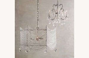 Manor Court Crystal 6-Arm Chandelier - Zonesus