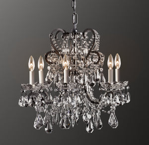 Manor Court Crystal 6-Arm Chandelier - Zonesus