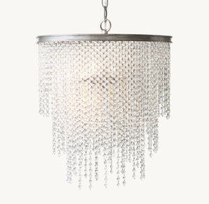 Athena Clear Crystal Small Pendant 16"D - Zonesus