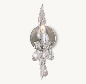 Manor Court Crystal Single Sconce - Zonesus