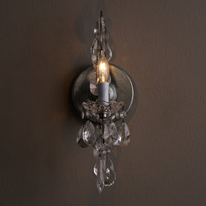 Manor Court Crystal Single Sconce - Zonesus