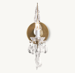 Manor Court Crystal Single Sconce - Zonesus