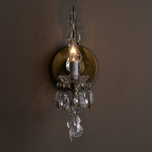 Manor Court Crystal Single Sconce - Zonesus