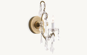 Manor Court Crystal Single Sconce - Zonesus