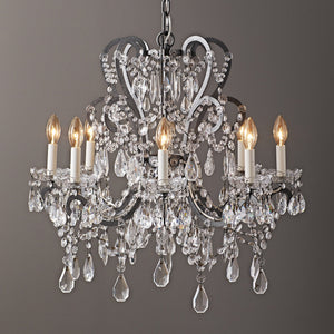 Manor Court Crystal 8-Arm Chandelier - Zonesus