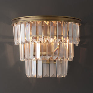 Alaine Crystal Sconce Brass 8''H - Zonesus
