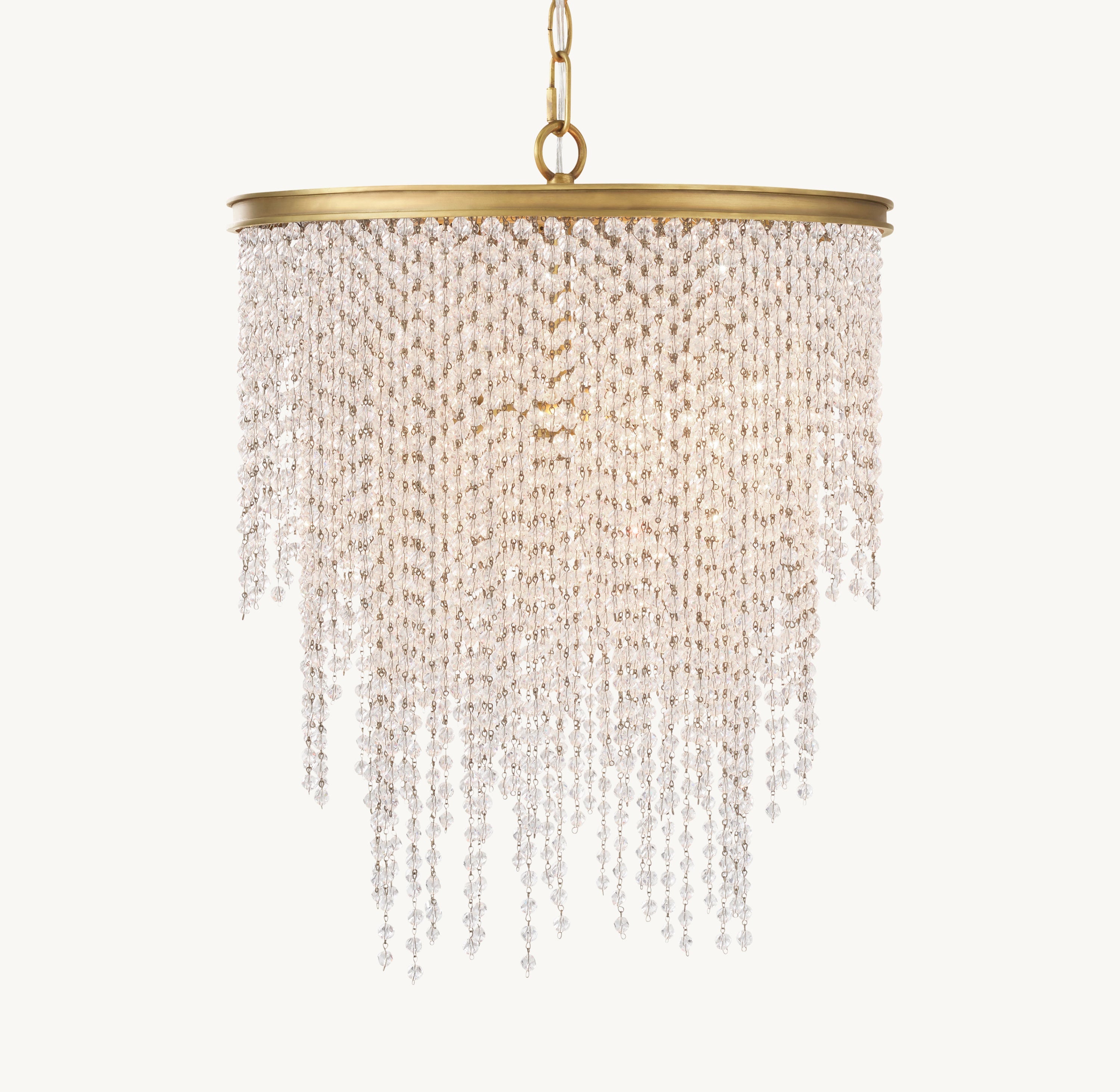 Athena Clear Crystal Small Pendant 16"D - Zonesus