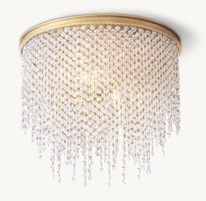 Athena Clear Crystal Flushmount 14"D - Zonesus