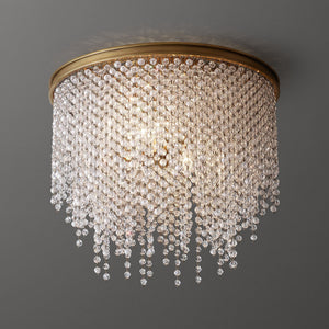 Athena Clear Crystal Flushmount 14"D - Zonesus