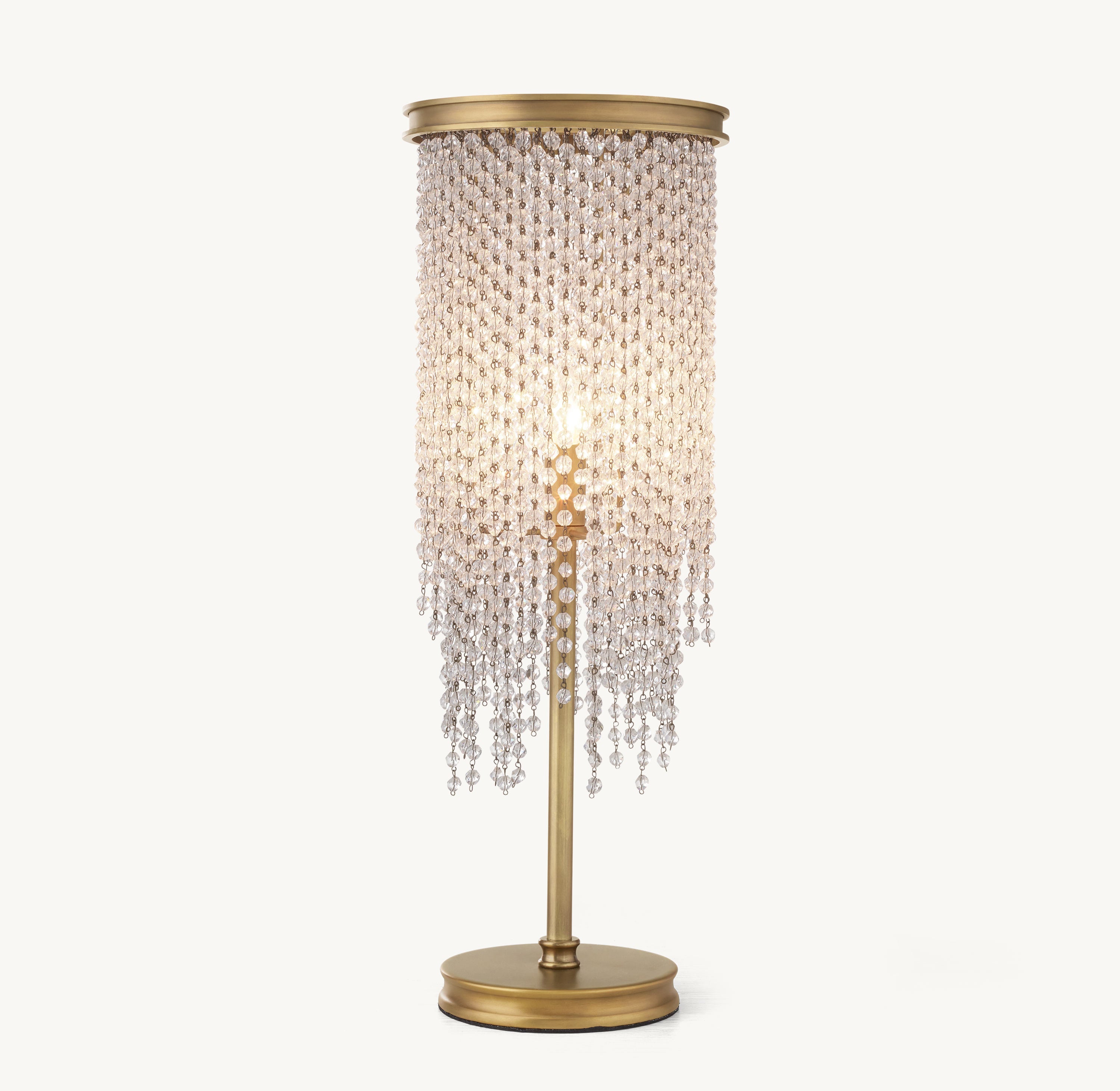 Athena Clear Crystal Table Lamp 22"H - Zonesus