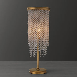 Athena Clear Crystal Table Lamp 22"H - Zonesus