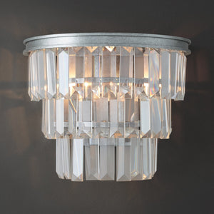 Alaine Crystal Sconce Silver 8''H - Zonesus
