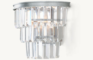 Alaine Crystal Sconce Silver 8''H - Zonesus