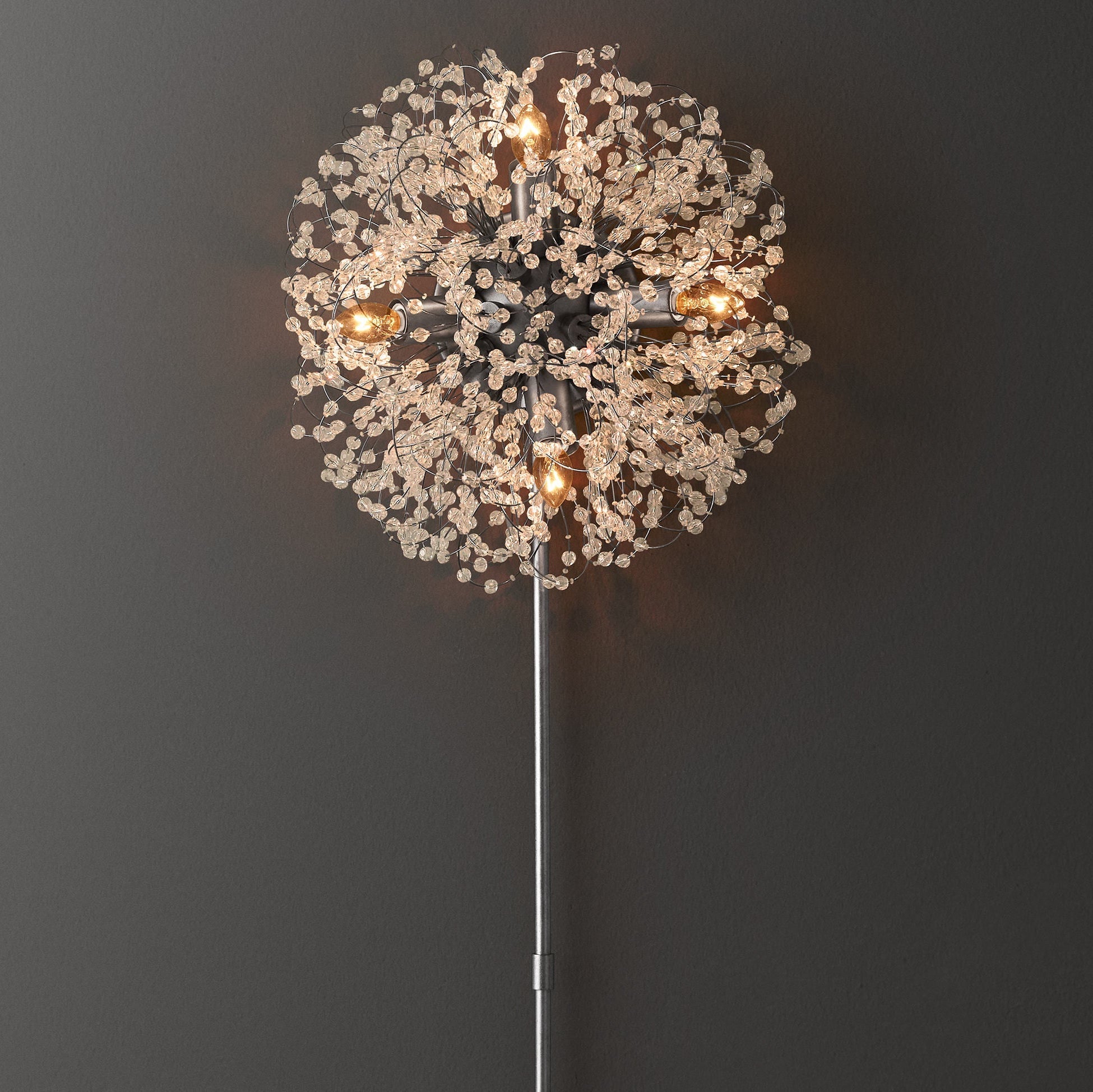 Josie Crystal Sconce - Aged Silver - Zonesus