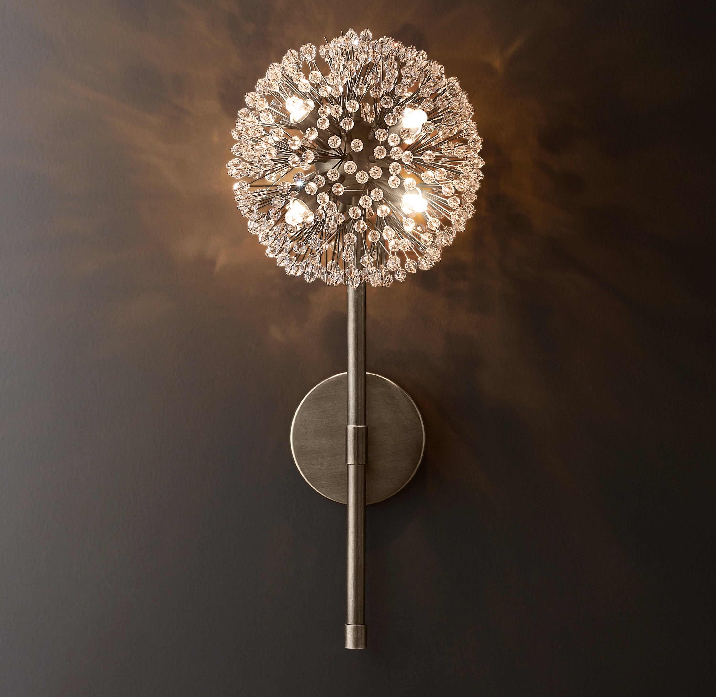 Arora Crystal Post Sconce 20"H - Zonesus