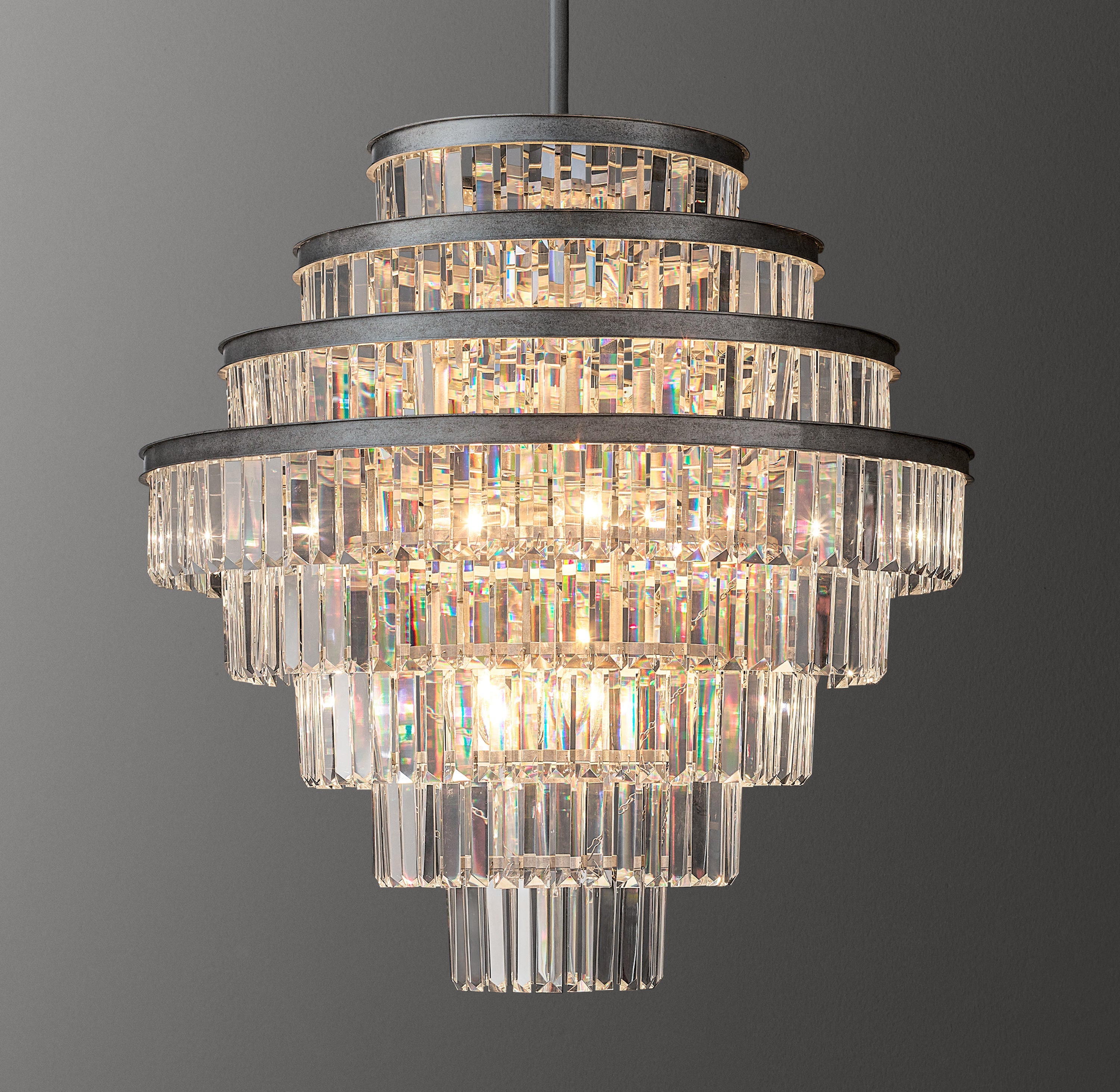 Alaine Crystal Large Pendant 28"D - Zonesus