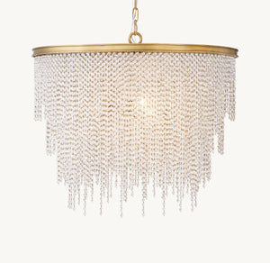 Athena Clear Crystal Large Pendant 28"D - Zonesus