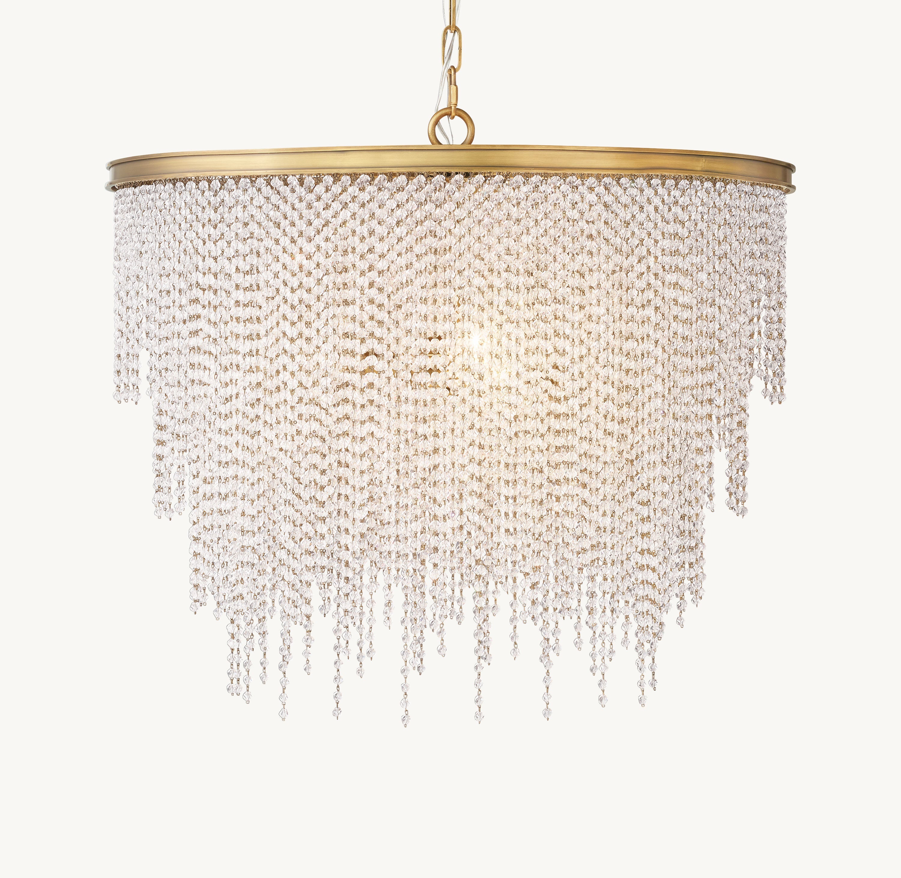 Athena Clear Crystal Large Pendant 28"D - Zonesus