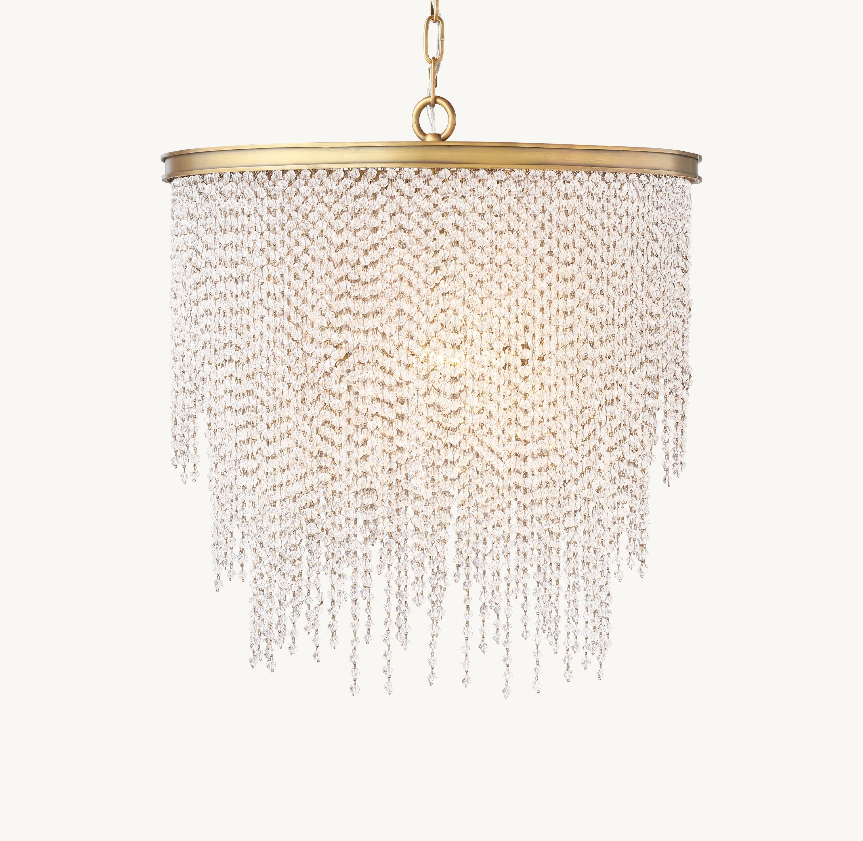 Athena Clear Crystal Medium Pendant 22"D - Zonesus