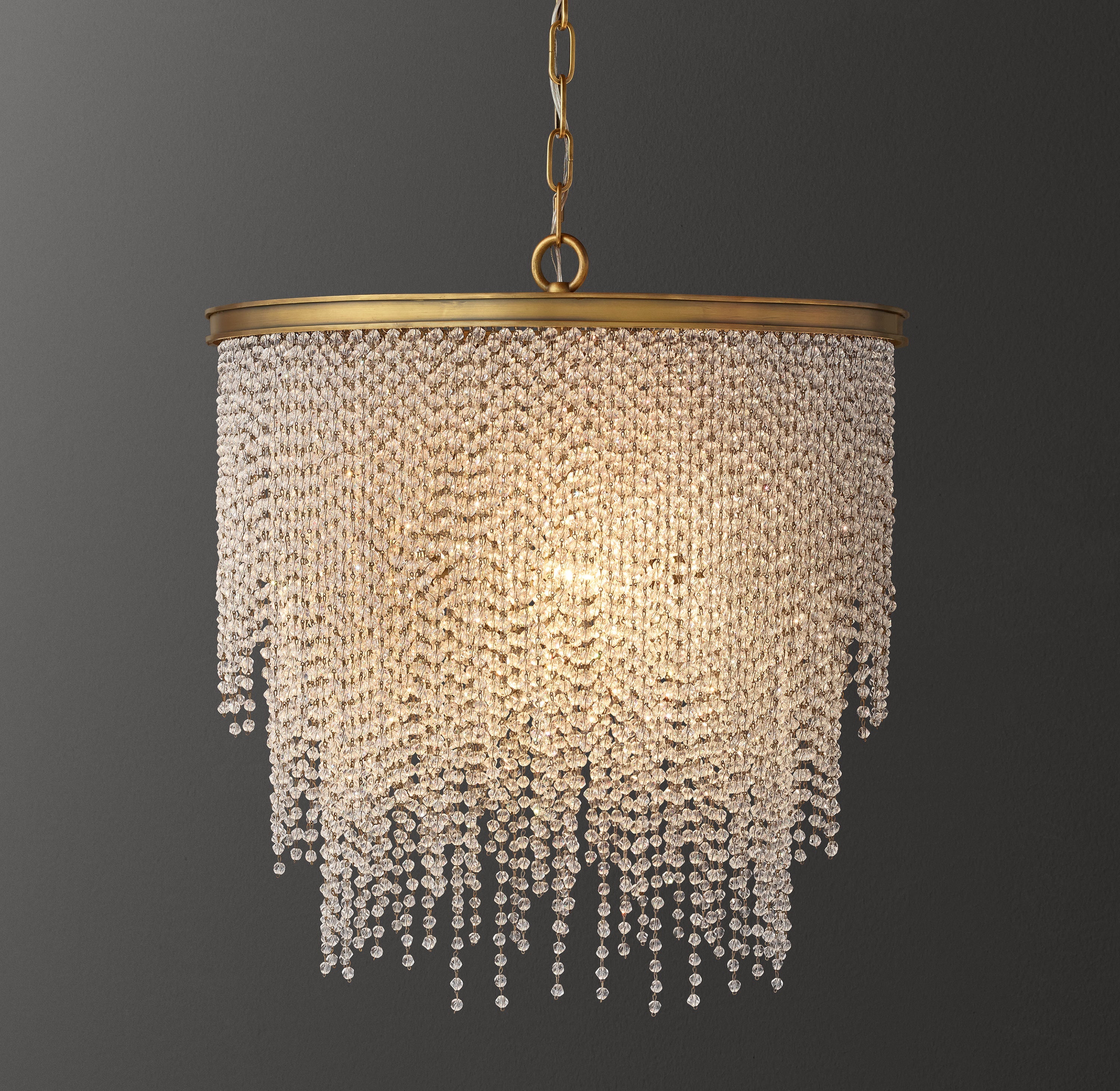 Athena Clear Crystal Medium Pendant 22"D - Zonesus