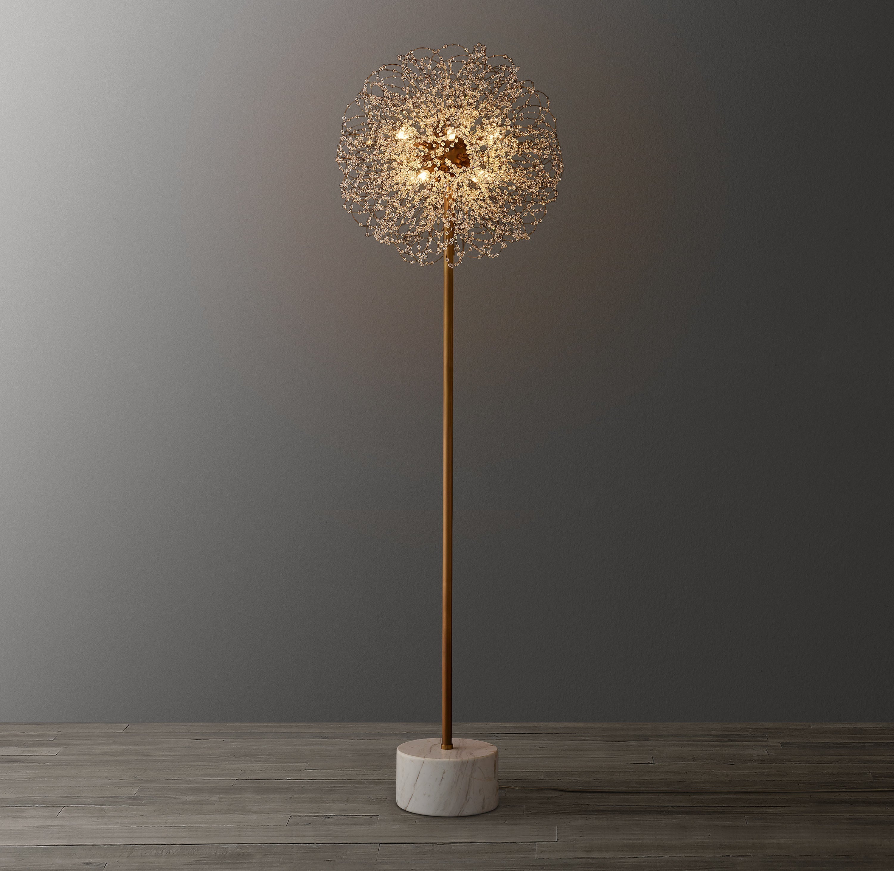 Josie Crystal Floor Lamp 68"H - Zonesus