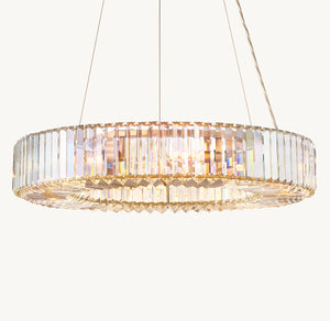 Elliana Crystal Small Halo Pendant 28"D - Zonesus