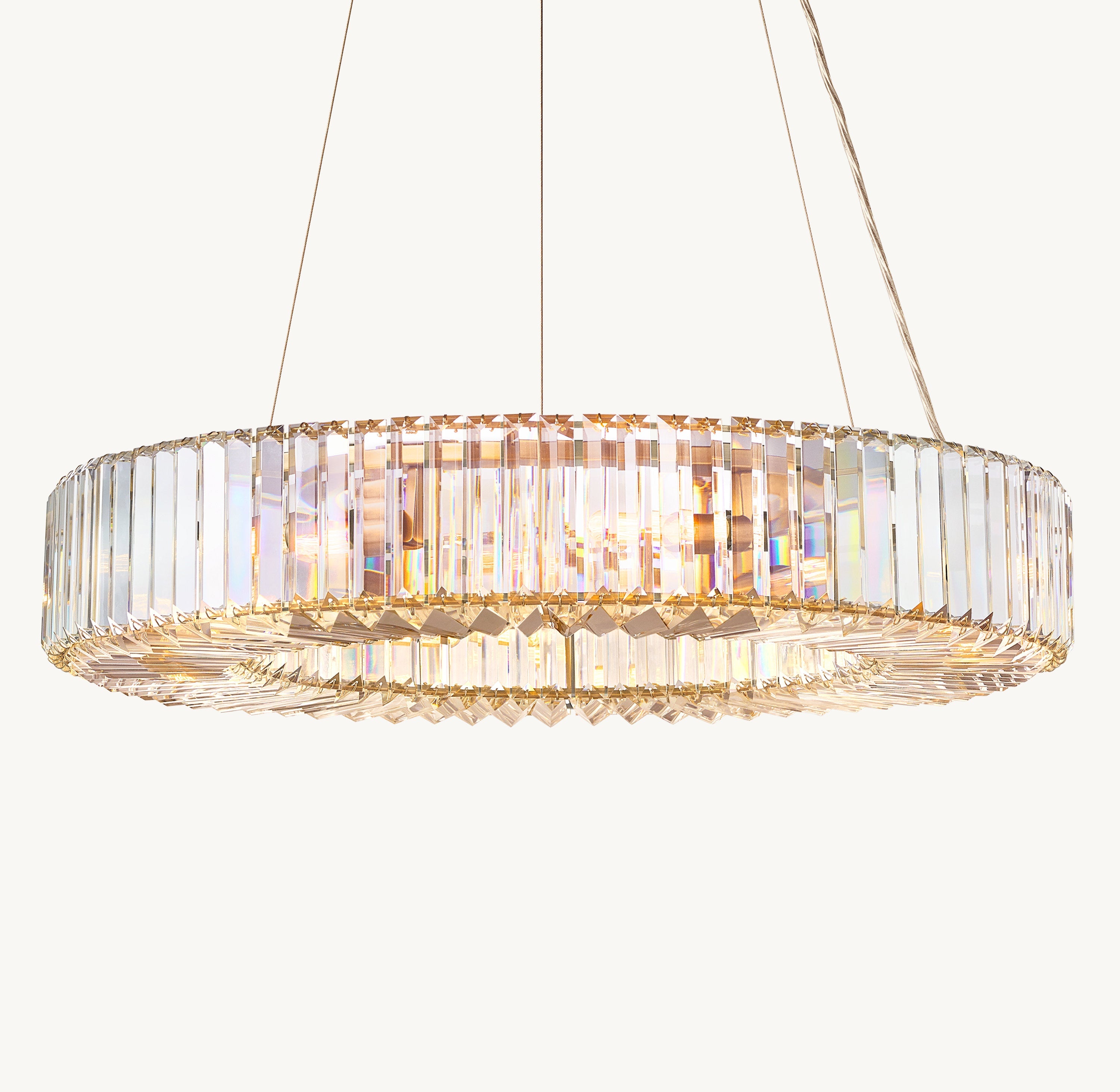 Elliana Crystal Small Halo Pendant 28"D - Zonesus