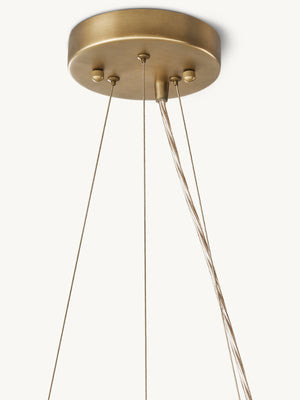 Elliana Crystal Small Halo Pendant 28"D - Zonesus