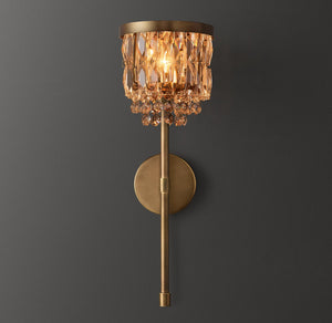 Portia Crystal Stick Sconce With Shade 20''H - Zonesus