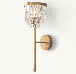Portia Crystal Stick Sconce With Shade 20''H - Zonesus
