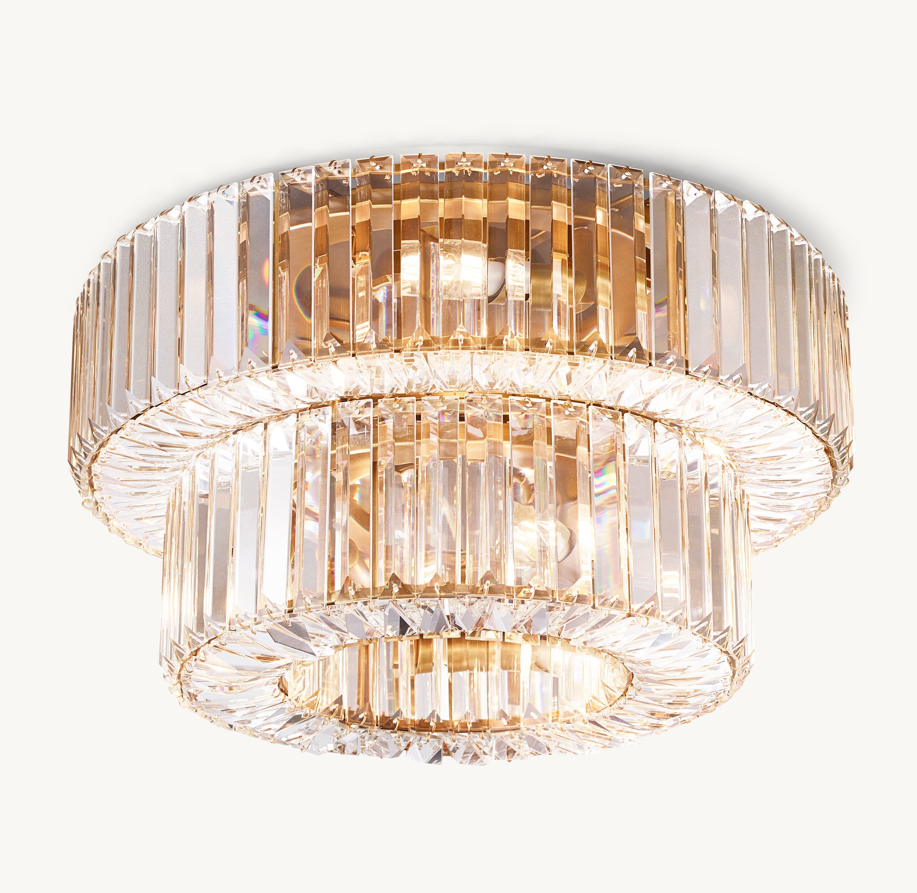 Elliana Tiered Crystal Flushmount 19''D - Zonesus