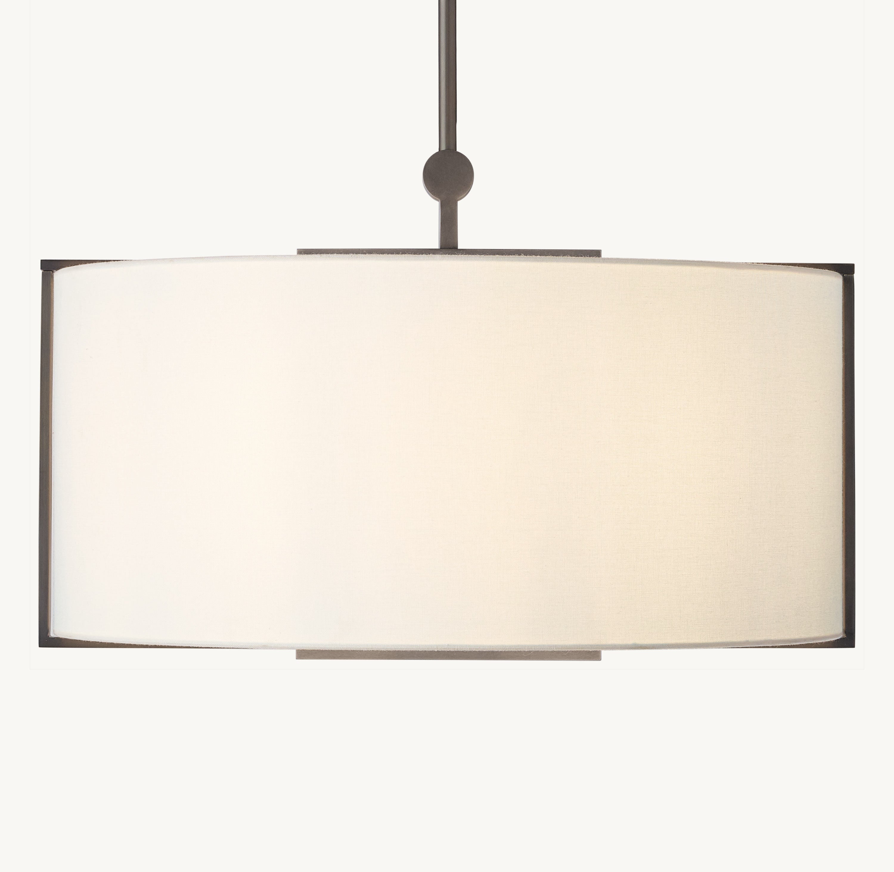 Yorke Linen Shaded Large Pendant 27"D - Zonesus