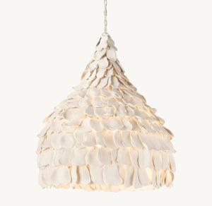 Handcrafted Clay Petal Pendant 22"D - Zonesus