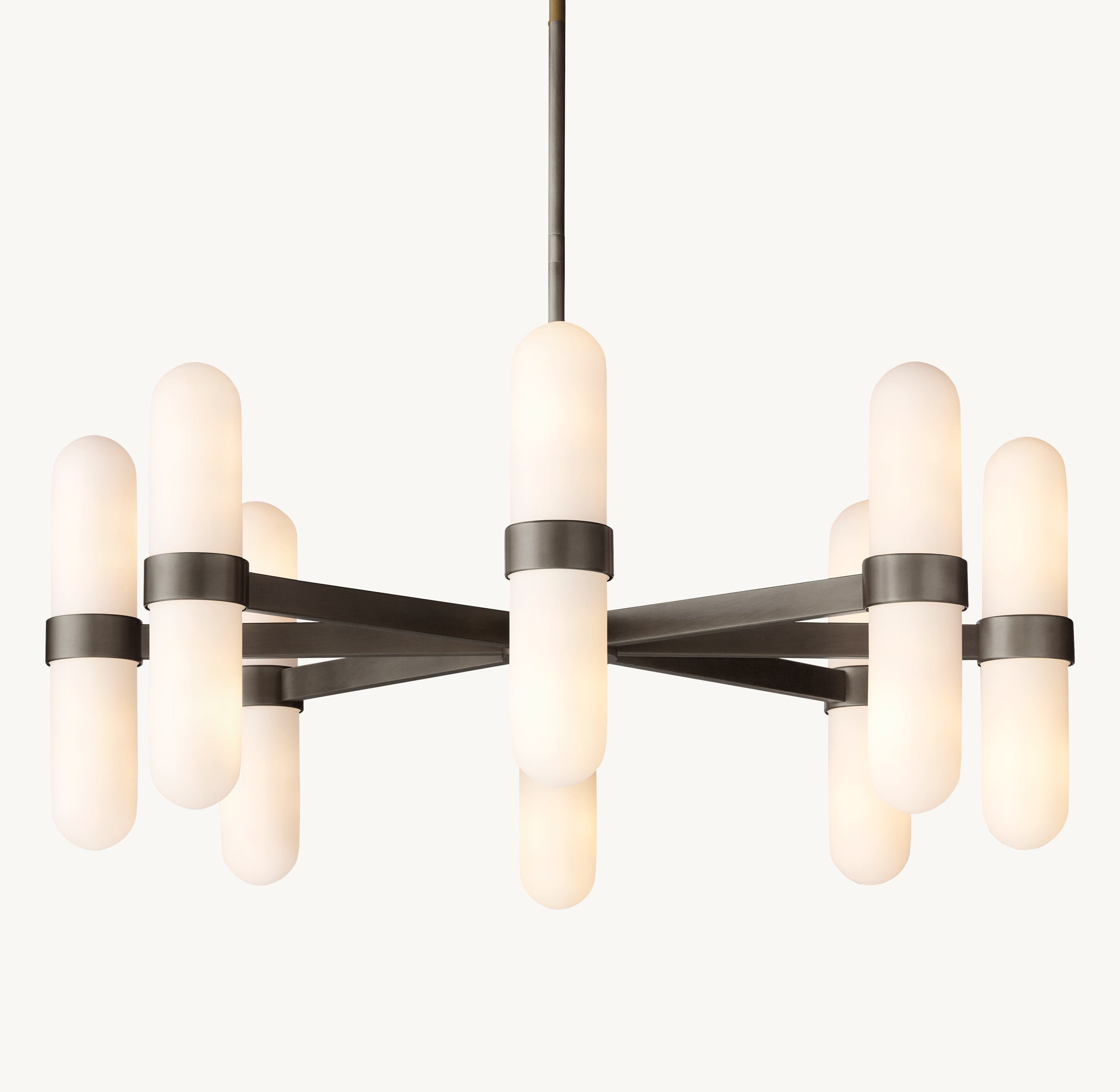 Oriel Glass Chandelier 35"D - Zonesus