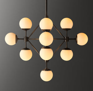 Keefe Glass Cluster Chandelier 33"D - Zonesus