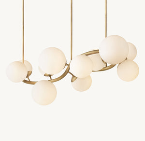 Keefe Glass Curve Chandelier 41"D - Zonesus